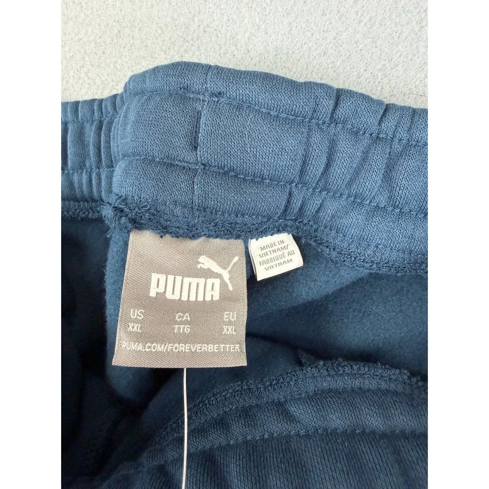Puma Shorts Mens XXL Blue Sweat Fleece Athletic Gym‎ Casual New